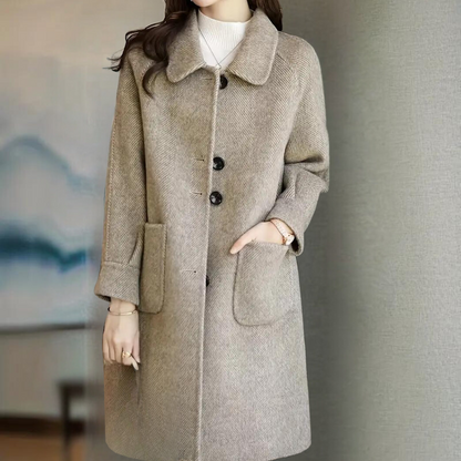 Lavinia - Women's Buttoned Wool-Look Jacket - photo 1