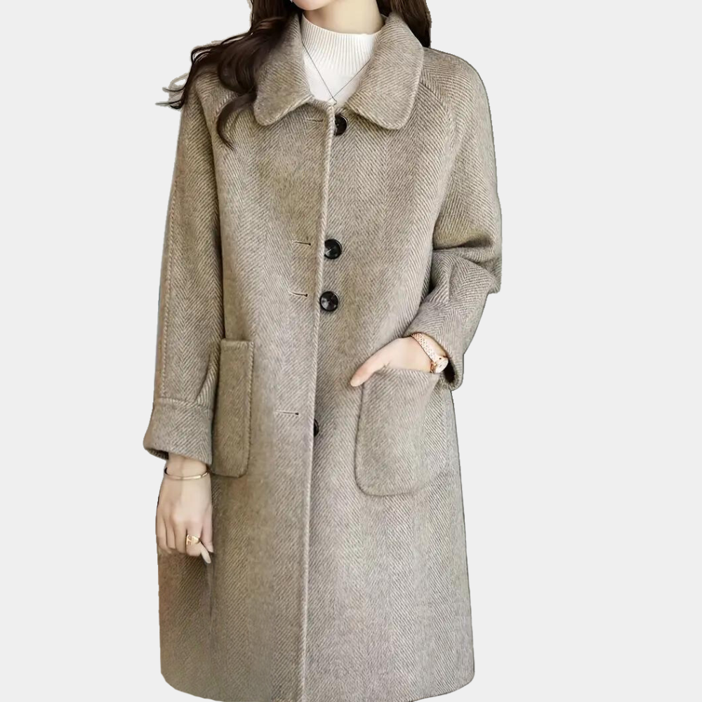 Lavinia - Women's Buttoned Wool-Look Jacket - photo 5