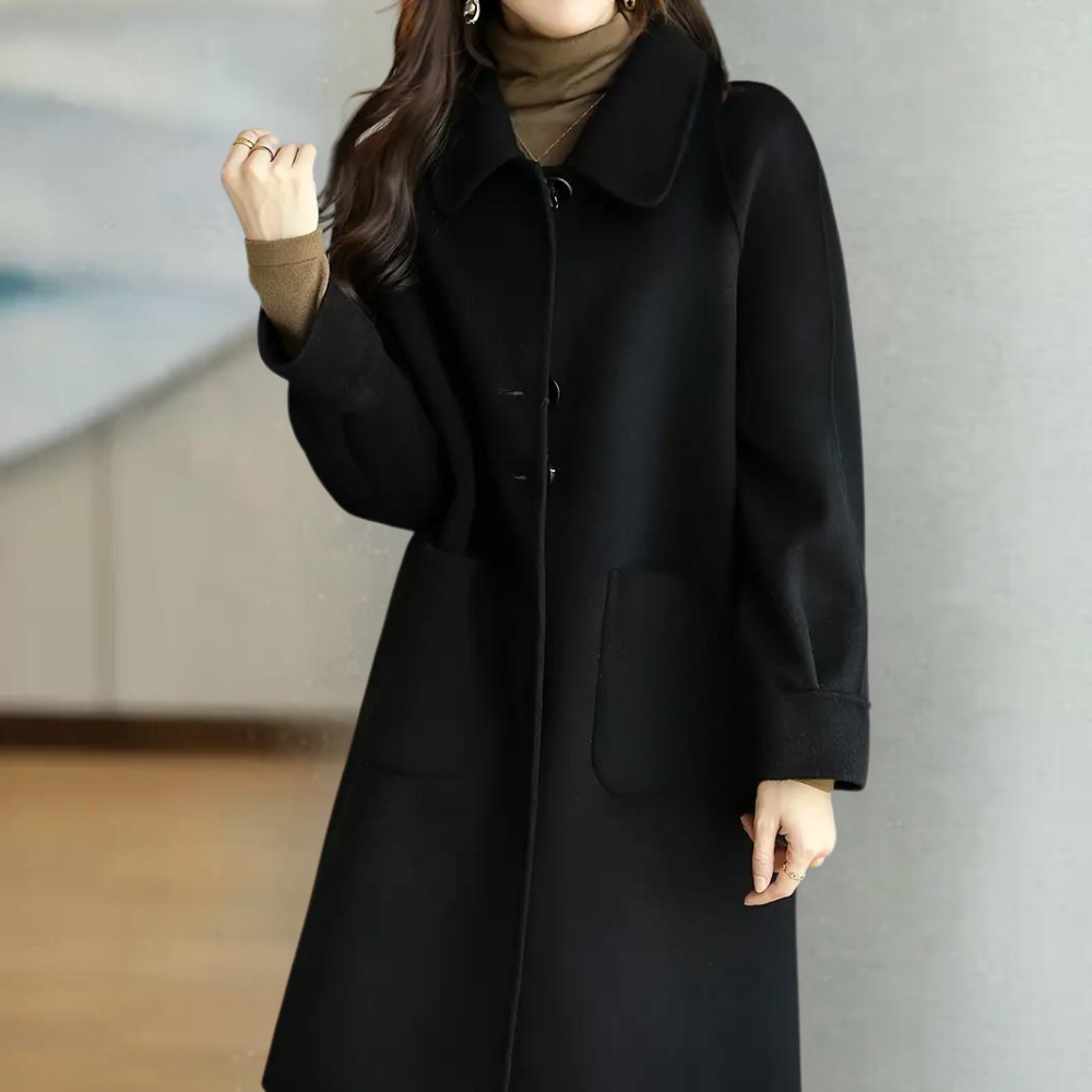 Lavinia - Women's Buttoned Wool-Look Jacket - photo 6