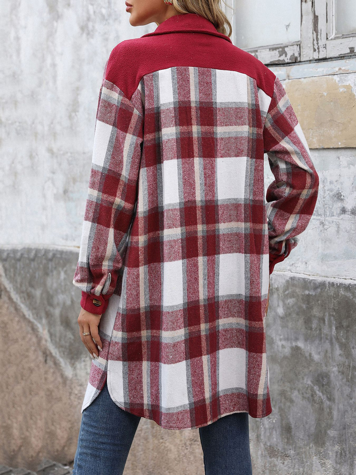 Ulla - Women's Plaid Button-Up Jacket - photo 2