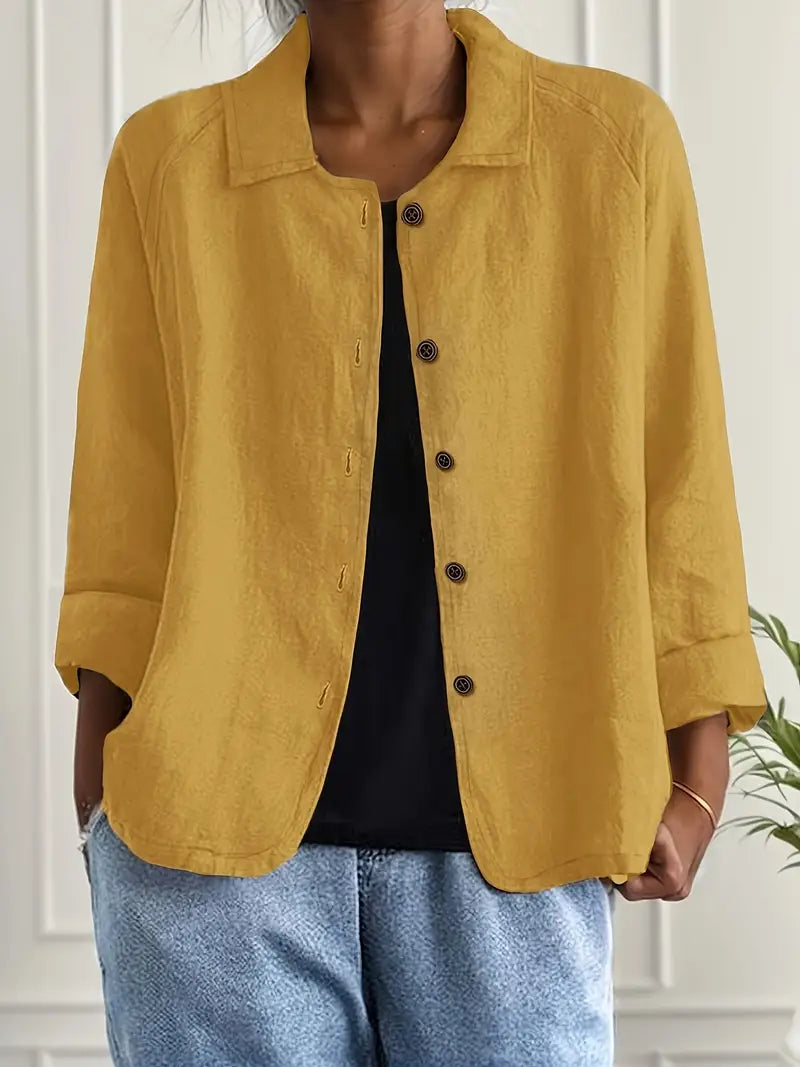 Ottilie - Women's Linen Linen-Look Top - photo 9