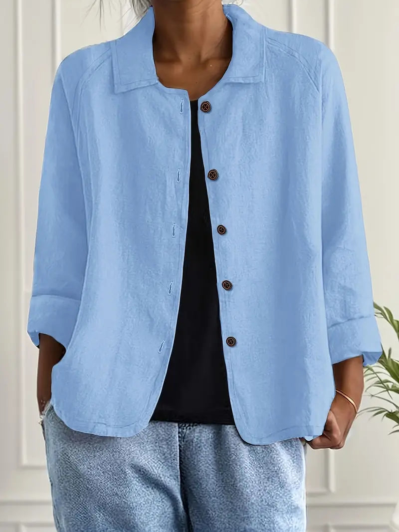 Ottilie - Women's Linen Linen-Look Top - photo 1