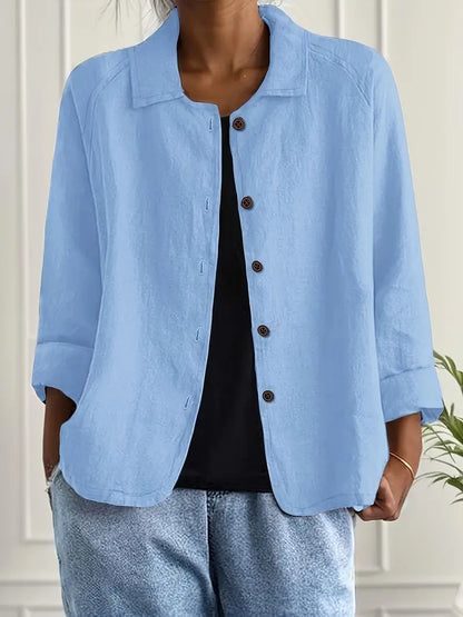 Ottilie - Women's Linen Linen-Look Top - photo 1