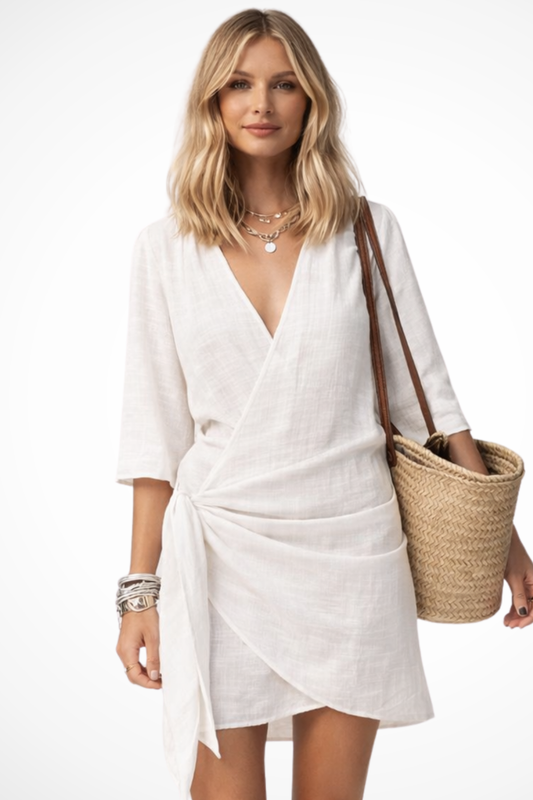 Petra - Women's Wrap Mini Dress - photo 1