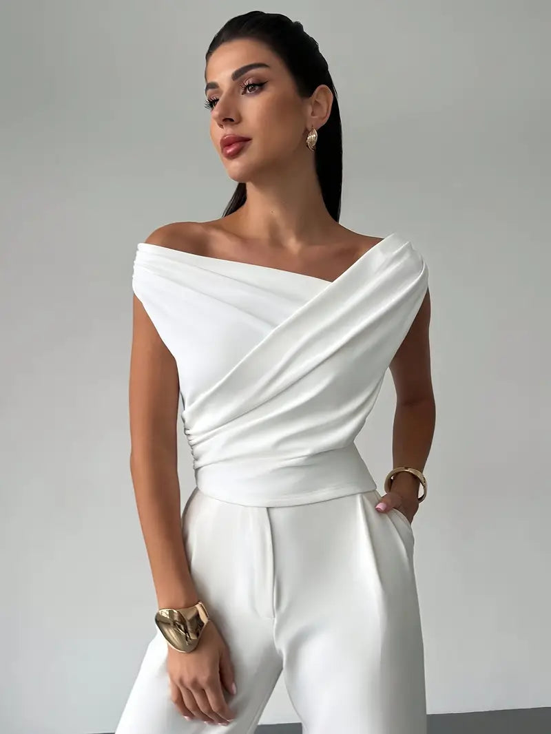 Alma - Women's Draped Evenings Top - photo 1