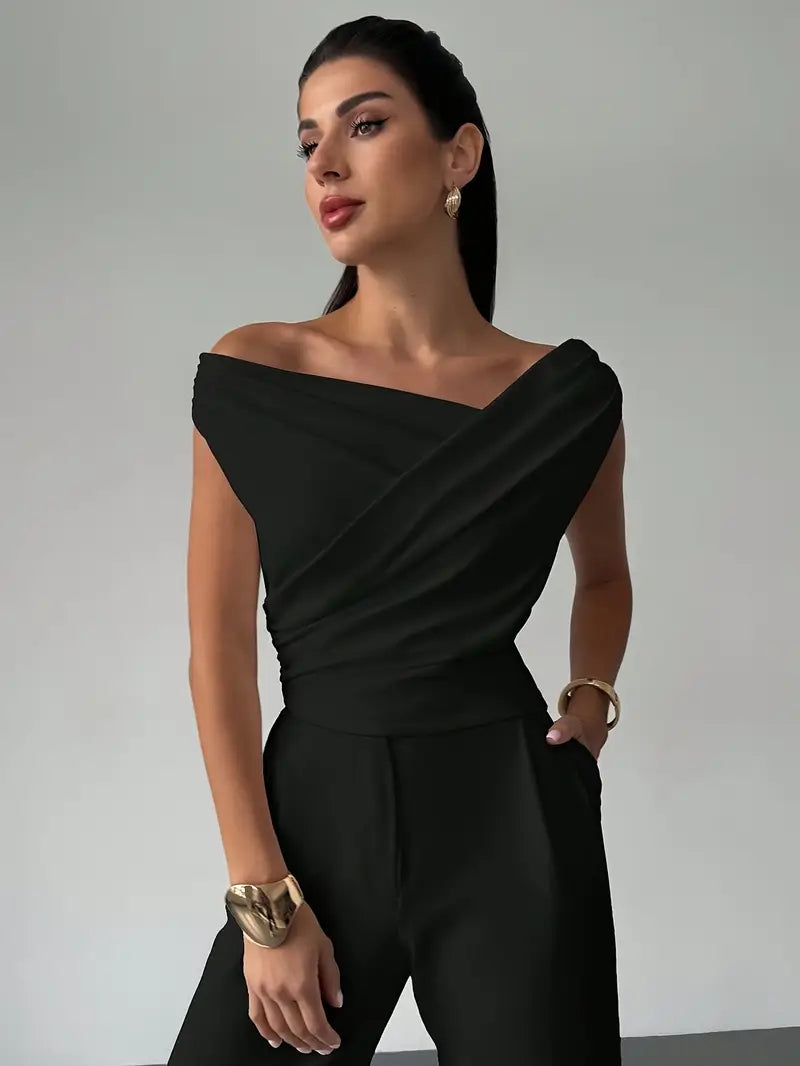 Alma - Women's Draped Evenings Top - photo 2