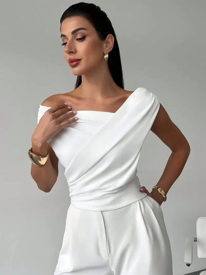 Alma - Women's Draped Evenings Top - photo 5