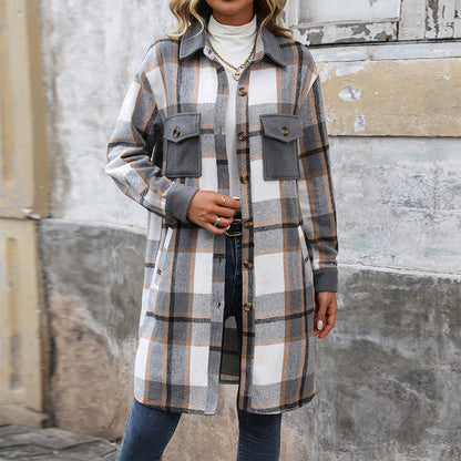 Ulla - Women's Plaid Button-Up Jacket - photo 5