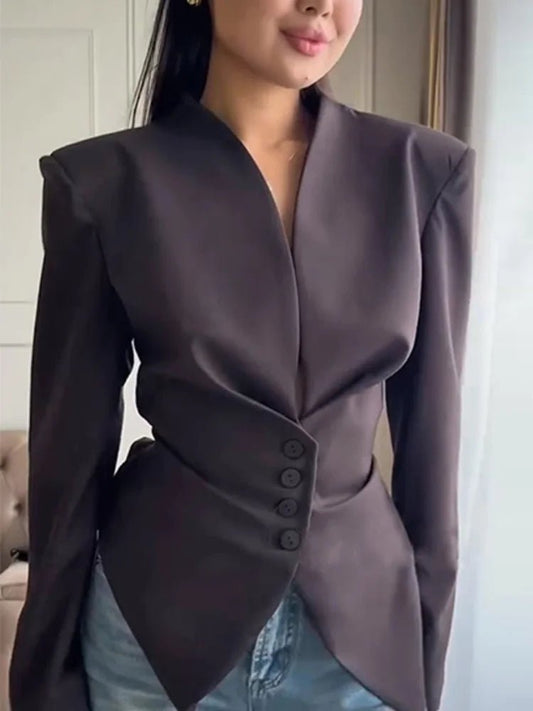 Elowen - Women's Relaxed Pleats Blazer - photo 1