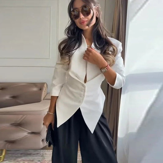 Elowen - Women's Relaxed Pleats Blazer - photo 2
