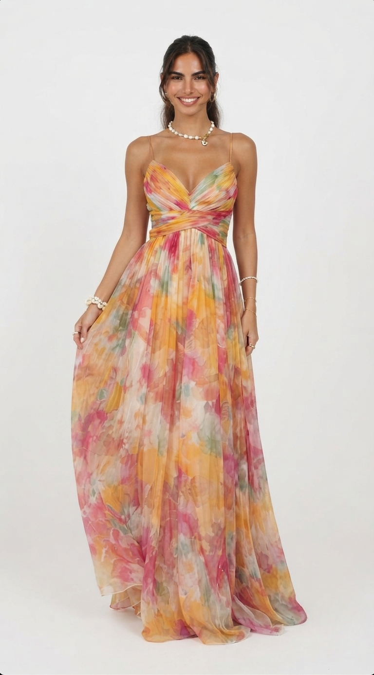 Fenna - Women's Floral Chiffon Dress - photo 1