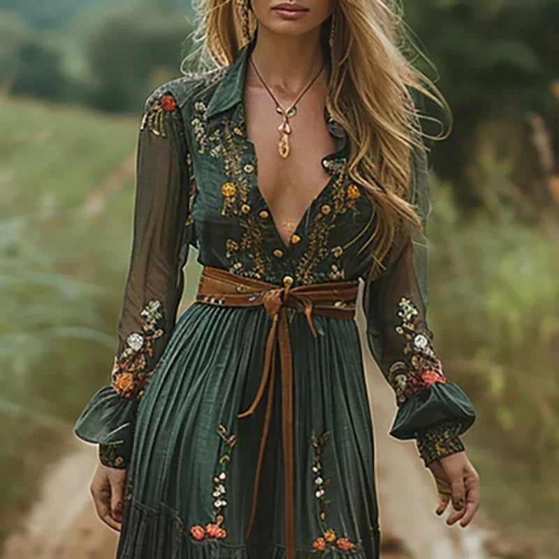Una - Women's Embroidered Maxi Dress - photo 4