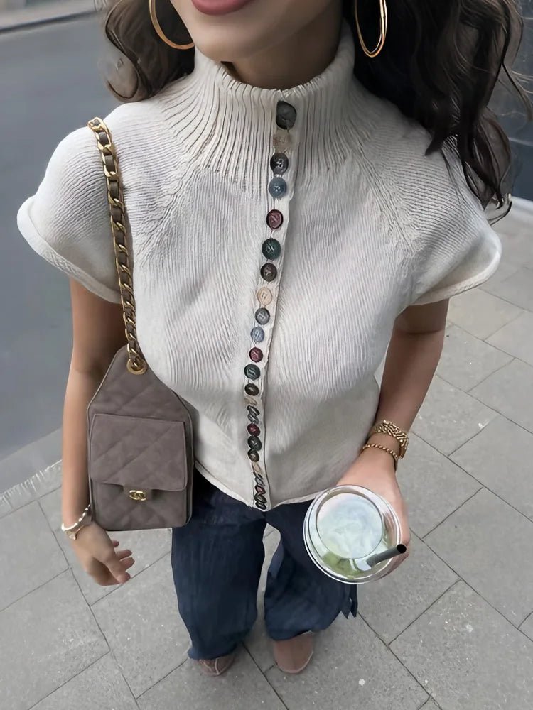 Romy - Women's Ribbed Knit Sweater - photo 1