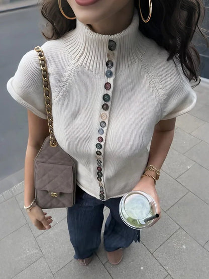 Romy - Women's Ribbed Knit Sweater - photo 1