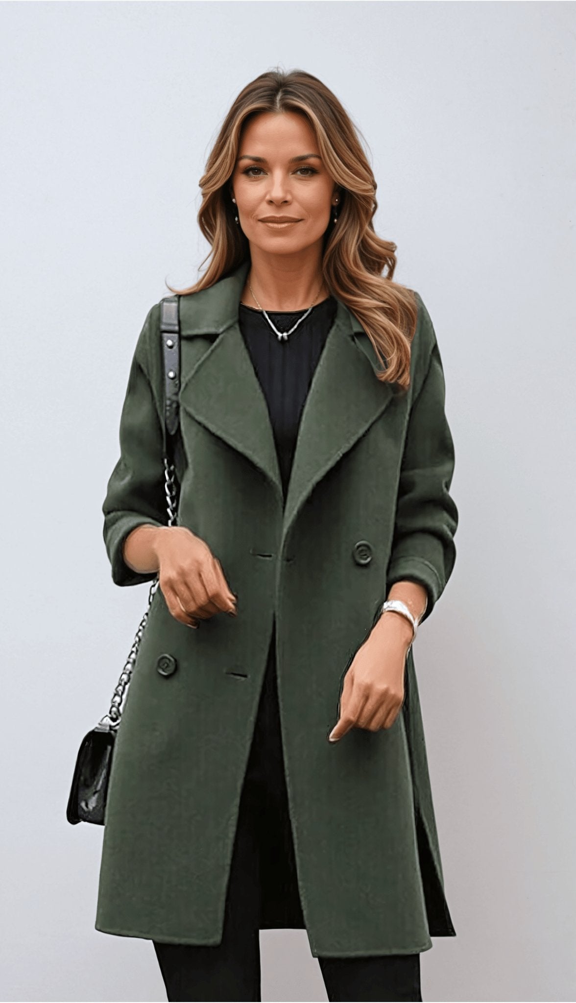 Fleur - Women's Thermal Double-Breasted Coat - photo 1