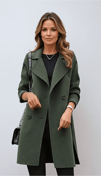 Fleur - Women's Thermal Double-Breasted Coat - photo 1