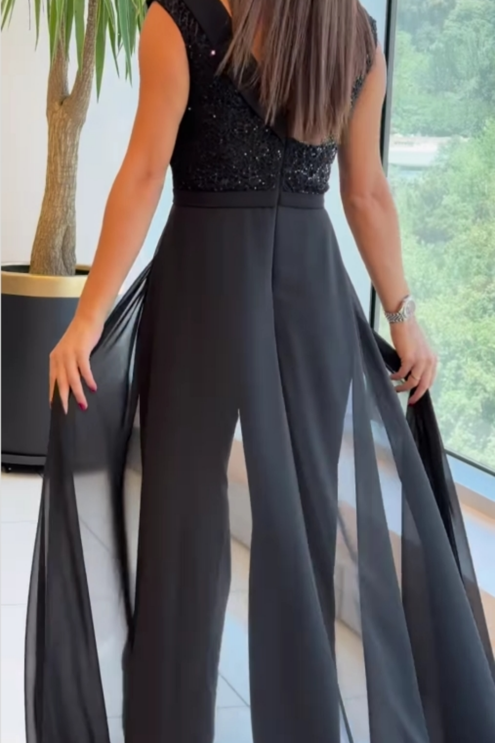 Jemima - Women's Cleo-Rae Chiffon Jumpsuit - photo 2