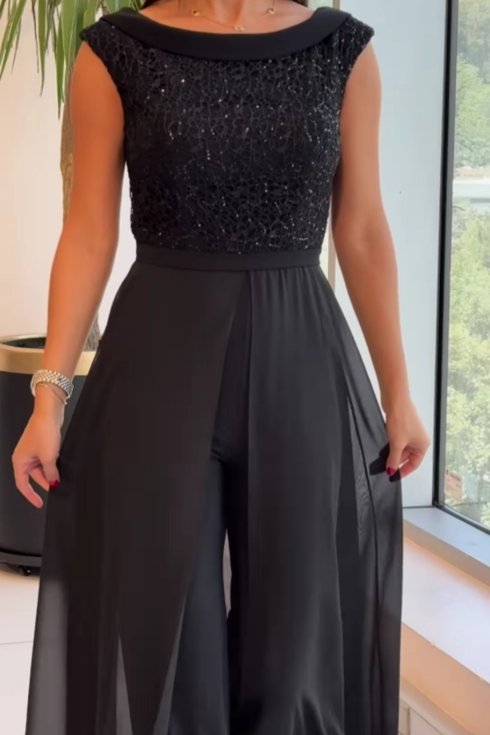 Jemima - Women's Cleo-Rae Chiffon Jumpsuit - photo 4