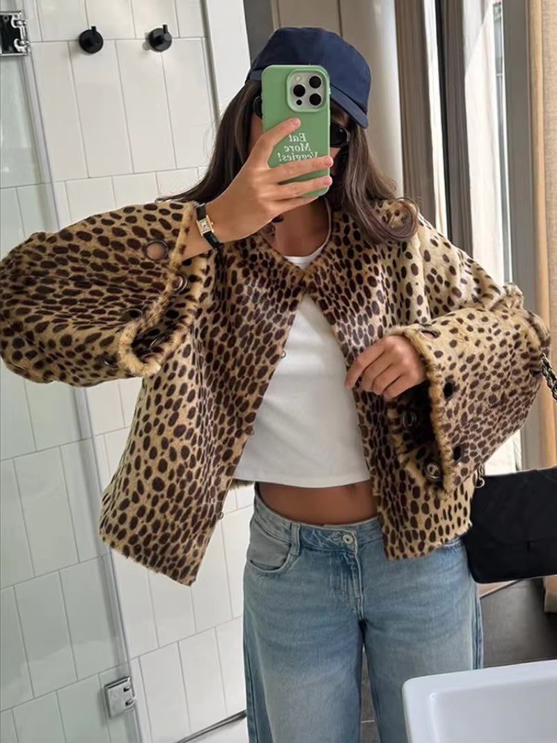 Una - Women's Relaxed Leopard Jacket - photo 3