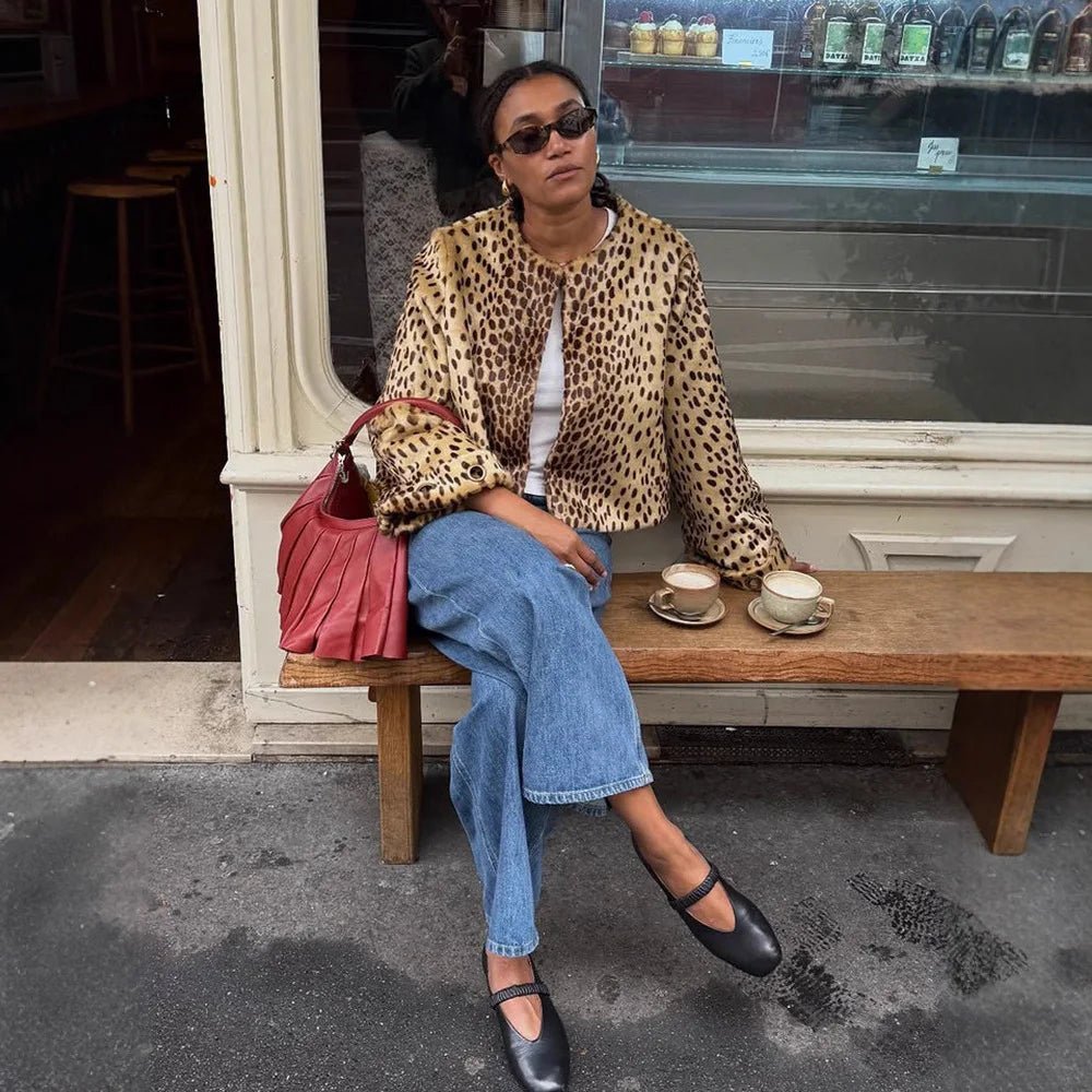 Una - Women's Relaxed Leopard Jacket - photo 7