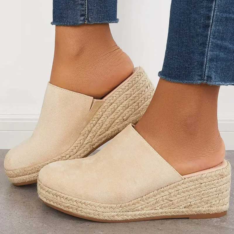 Signe - Women's Wedge Suede Mules - photo 2