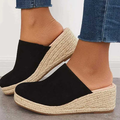 Signe - Women's Wedge Suede Mules - photo 3