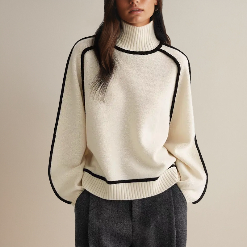 Marit - Women's Turtleneck Medium Sweater
