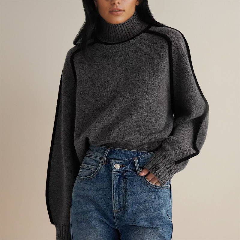 Marit - Women's Turtleneck Medium Sweater
