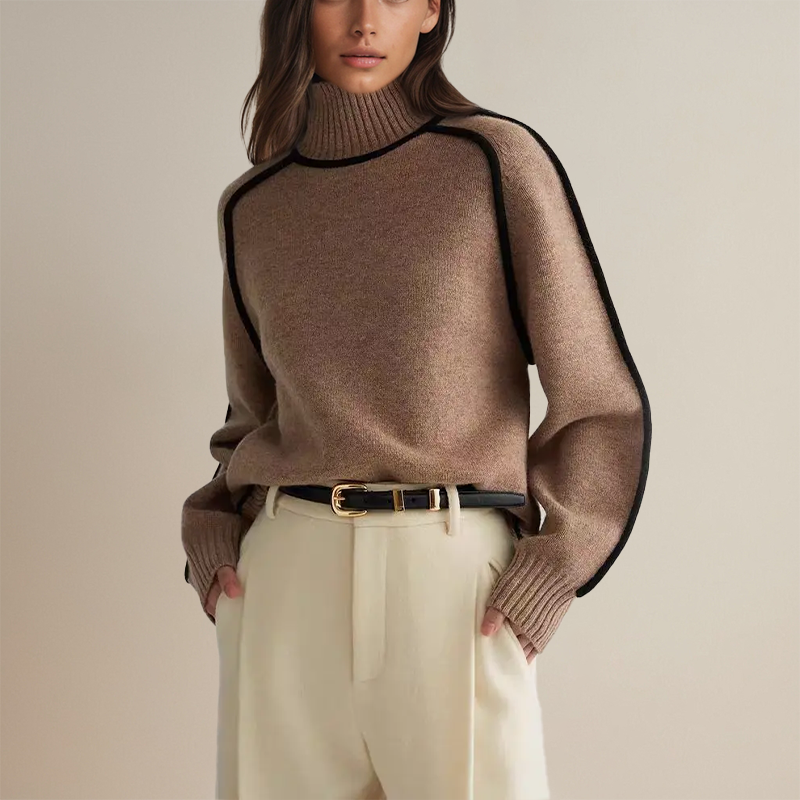 Marit - Women's Turtleneck Medium Sweater