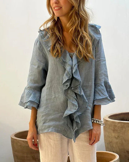 Ilaria - Women's Medium Ruffled Top