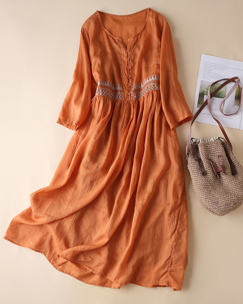 Signe - Women's A-line Midi Dress