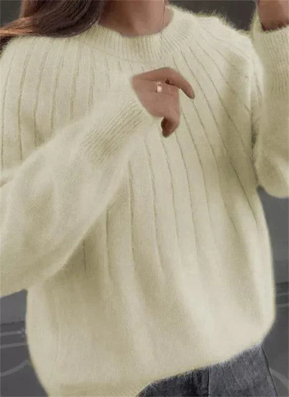 Cleo - Women's Round Brushed Sweater - photo 4