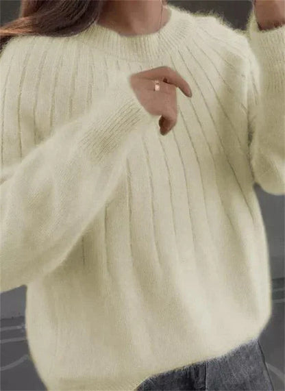 Cleo - Women's Round Brushed Sweater - photo 4