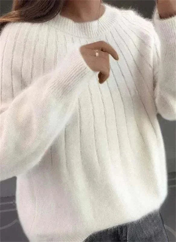 Cleo - Women's Round Brushed Sweater - photo 5