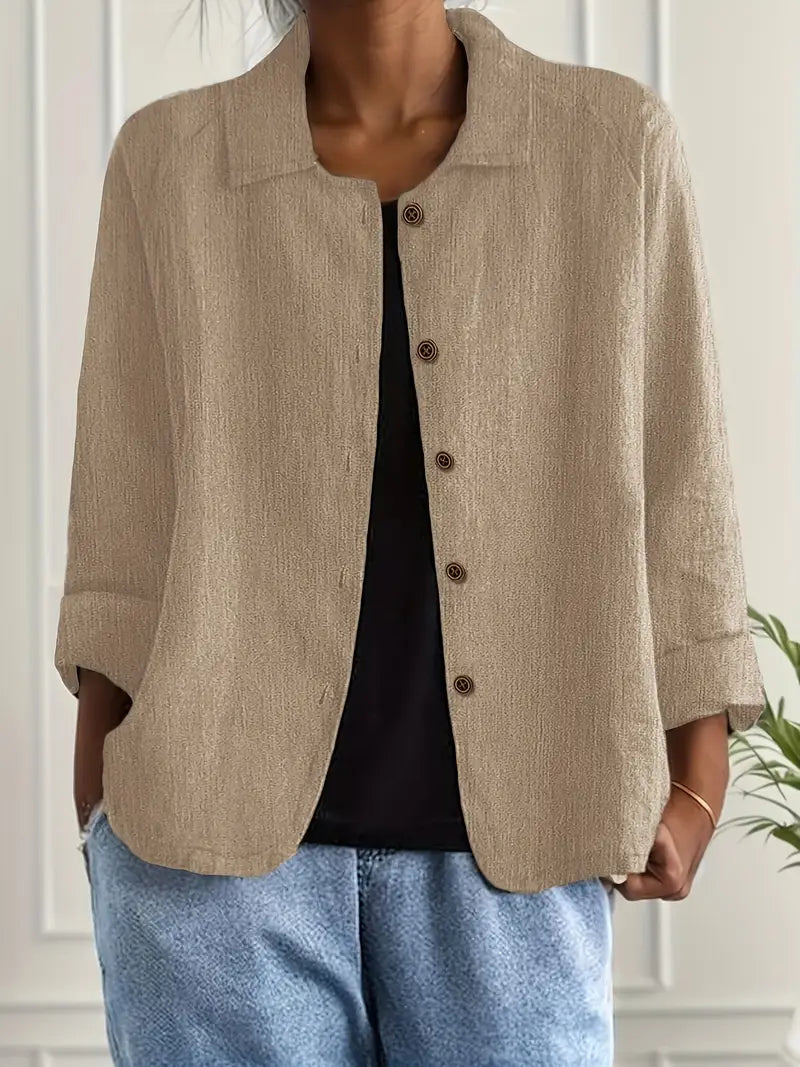 Ottilie - Women's Linen Linen-Look Top - photo 3