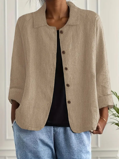 Ottilie - Women's Linen Linen-Look Top - photo 3