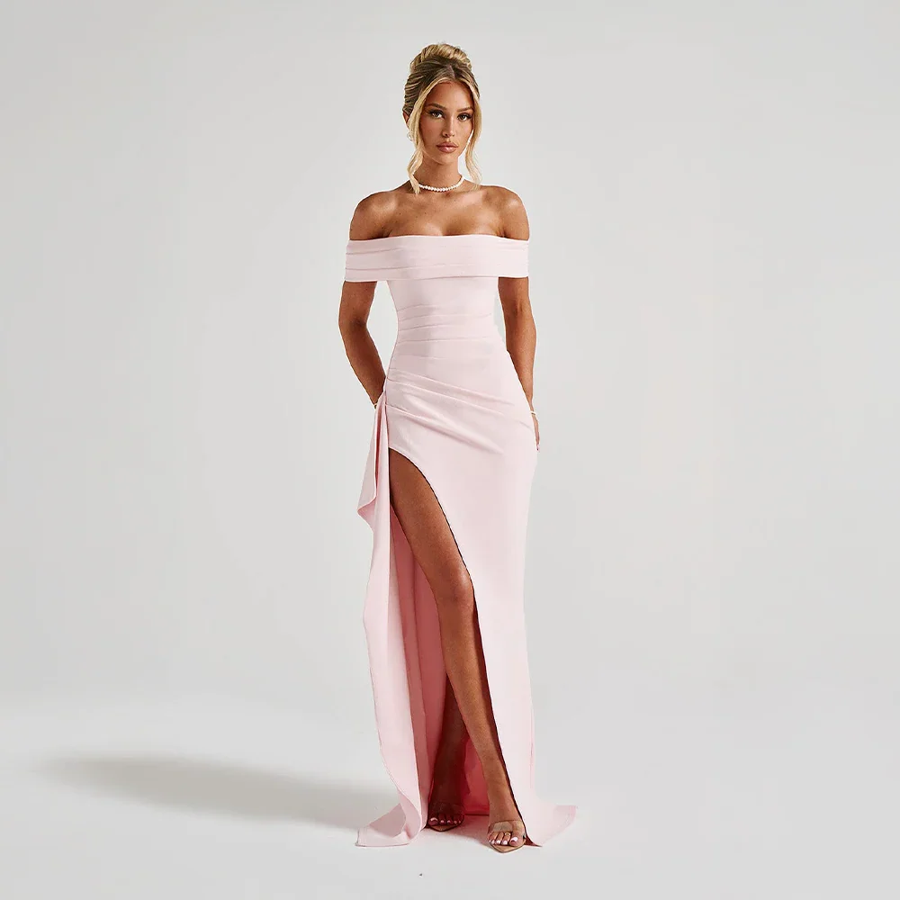Georgiana - Women's Off-Shoulder Evening Dress - photo 1