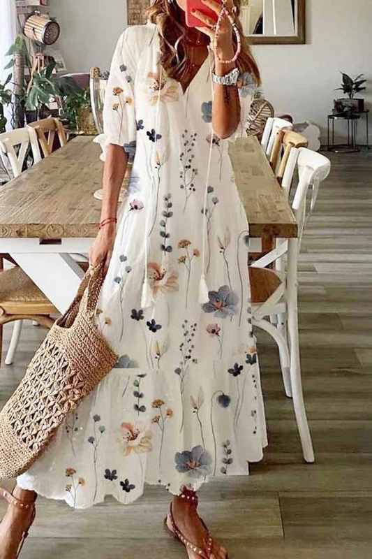 Faye - Women's Cotton Maxi Dress - photo 1