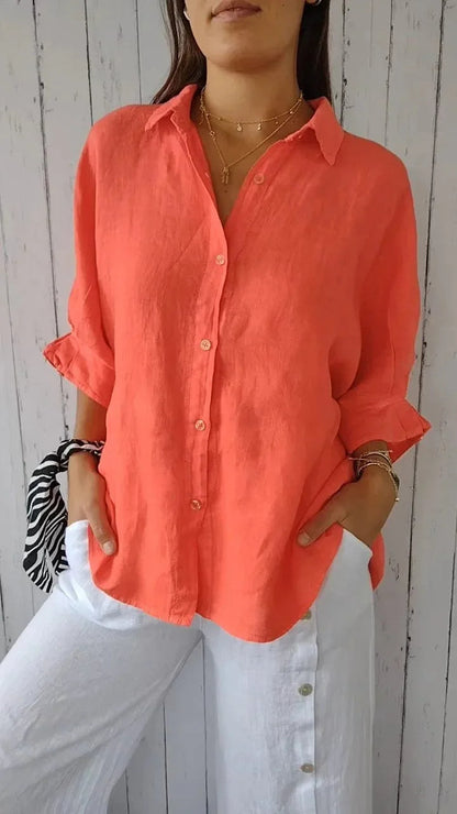Zora - Women's Cotton Linen Top