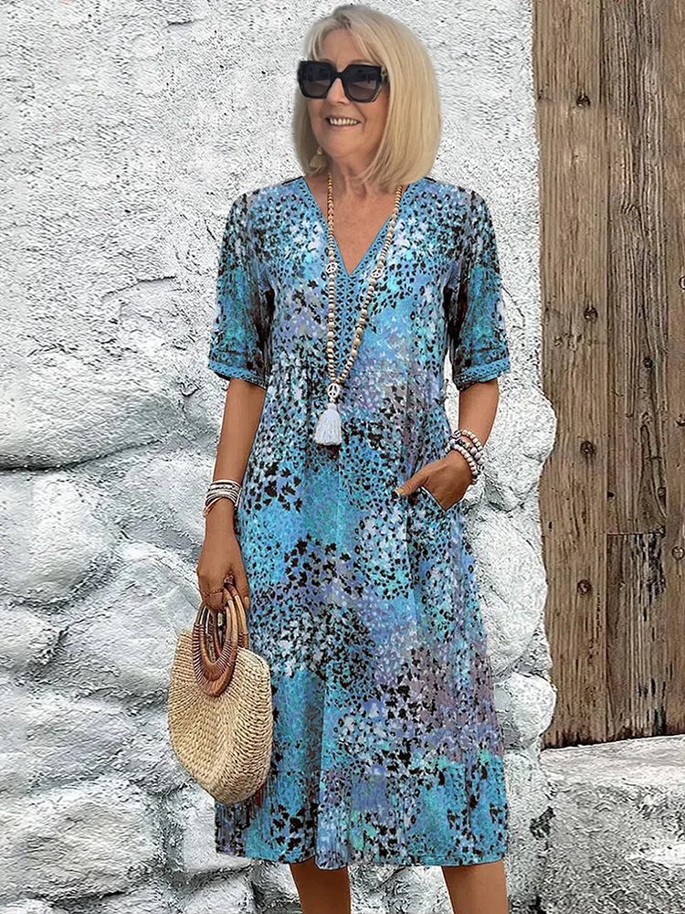 Clemence - Women's Midi Vibrant Dress - photo 3