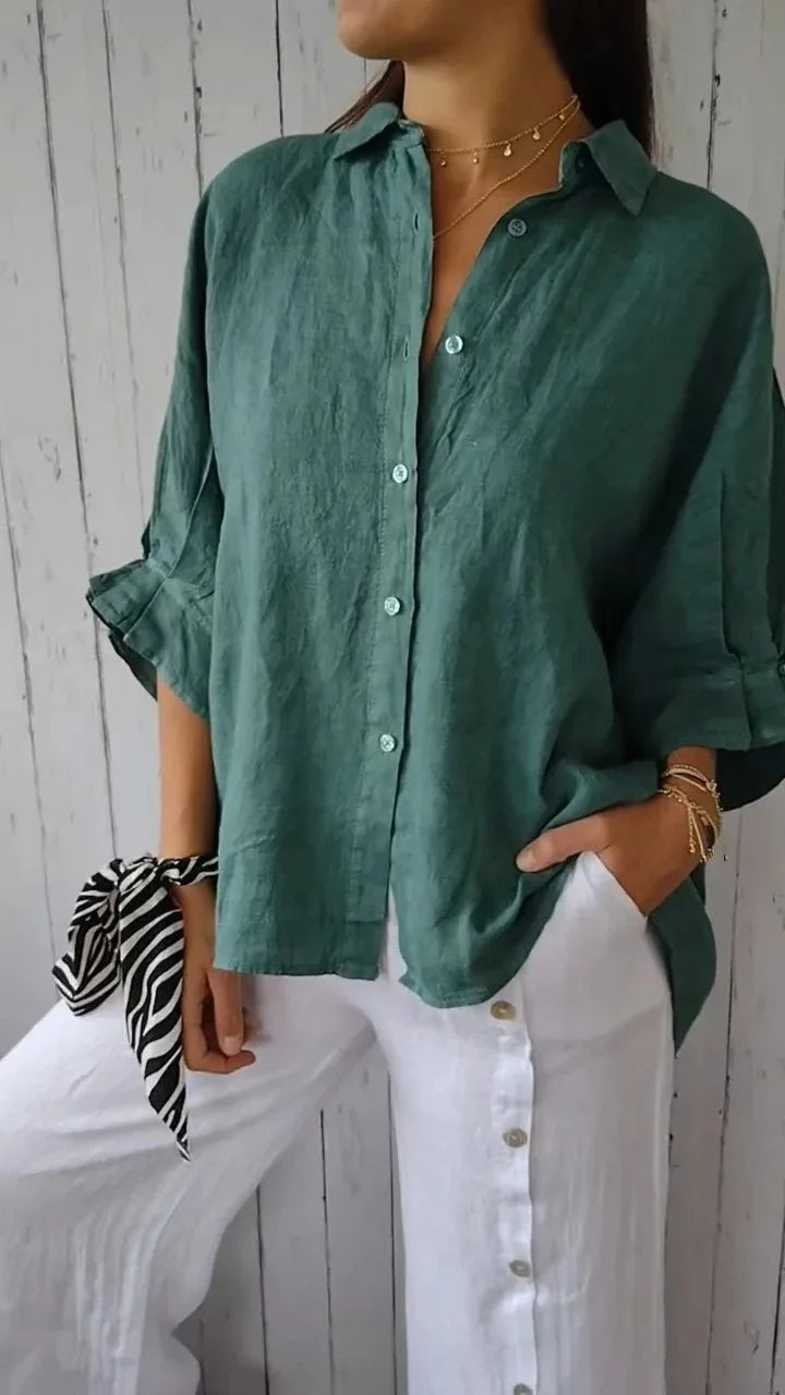 Zora - Women's Cotton Linen Top