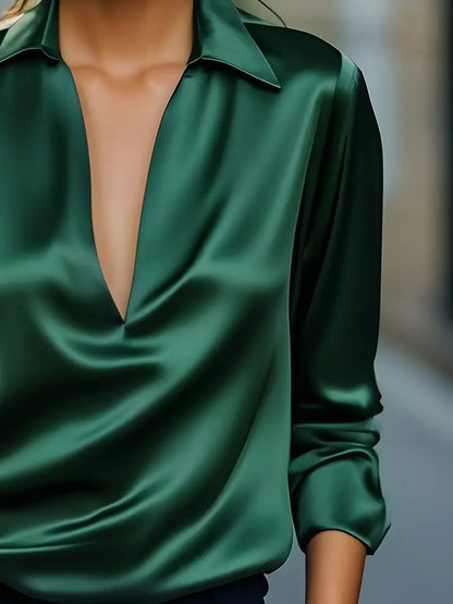 Zora - Women's V-neck Long Blouse - photo 22