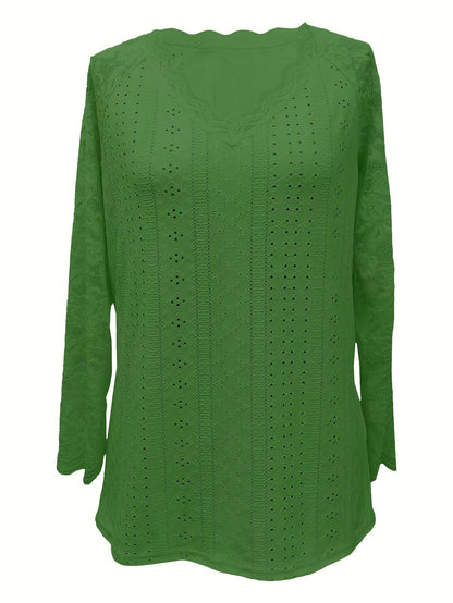 Sylvie - Women's Long Lace-Sleeve Blouse - photo 30