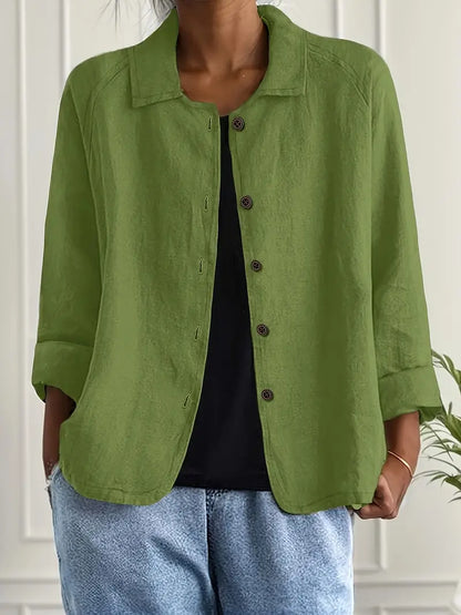 Ottilie - Women's Linen Linen-Look Top - photo 11