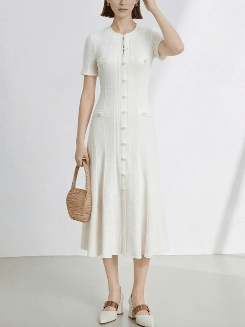 Rafaela - Women's Knit V-Neck Dress - photo 1