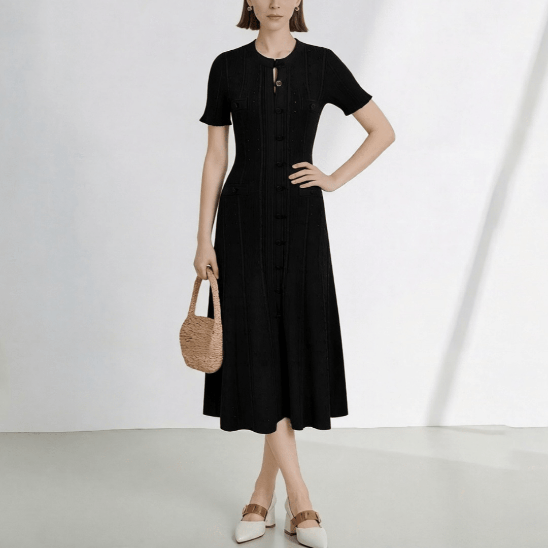 Rafaela - Women's Knit V-Neck Dress - photo 2