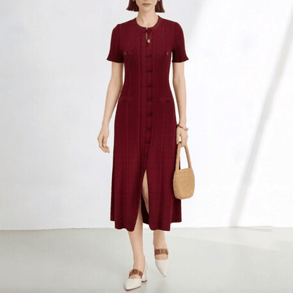 Rafaela - Women's Knit V-Neck Dress - photo 3