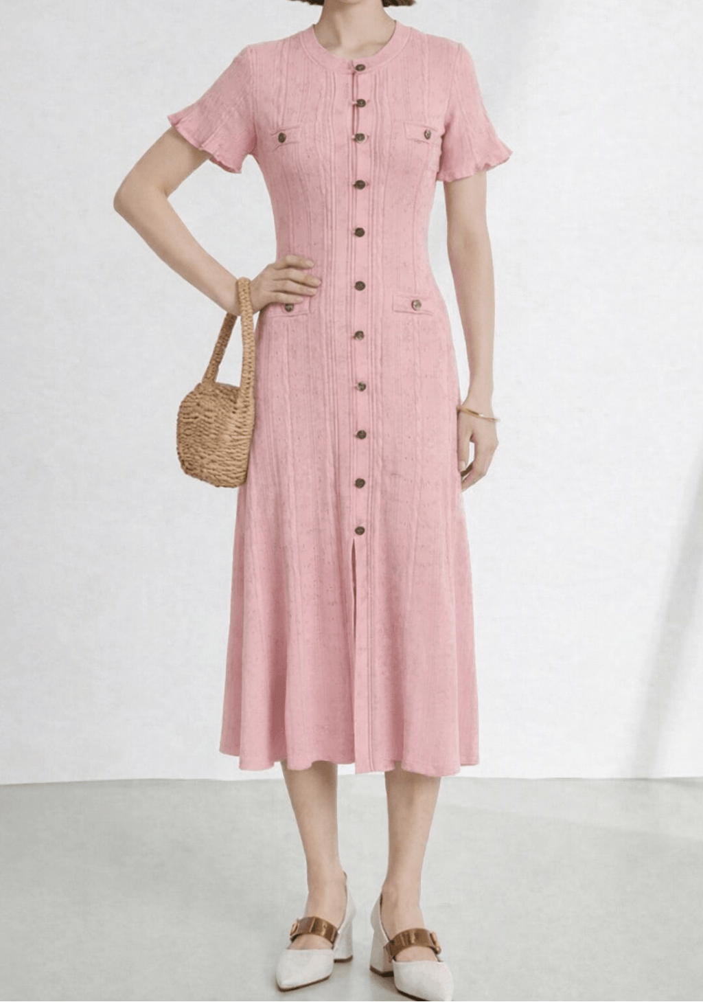 Rafaela - Women's Knit V-Neck Dress - photo 6