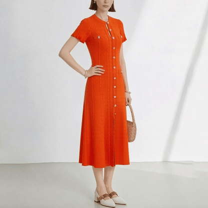 Rafaela - Women's Knit V-Neck Dress - photo 7