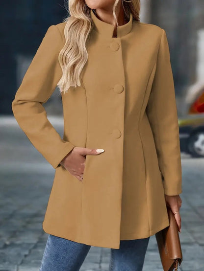 Alma - Women's Stand-Collar Button-Front Jacket - photo 12